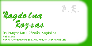 magdolna rozsas business card