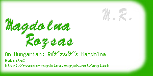 magdolna rozsas business card